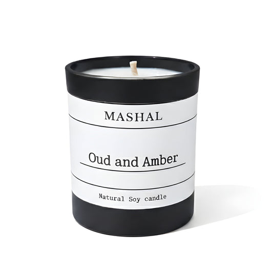Oud and Amber Scented Candle